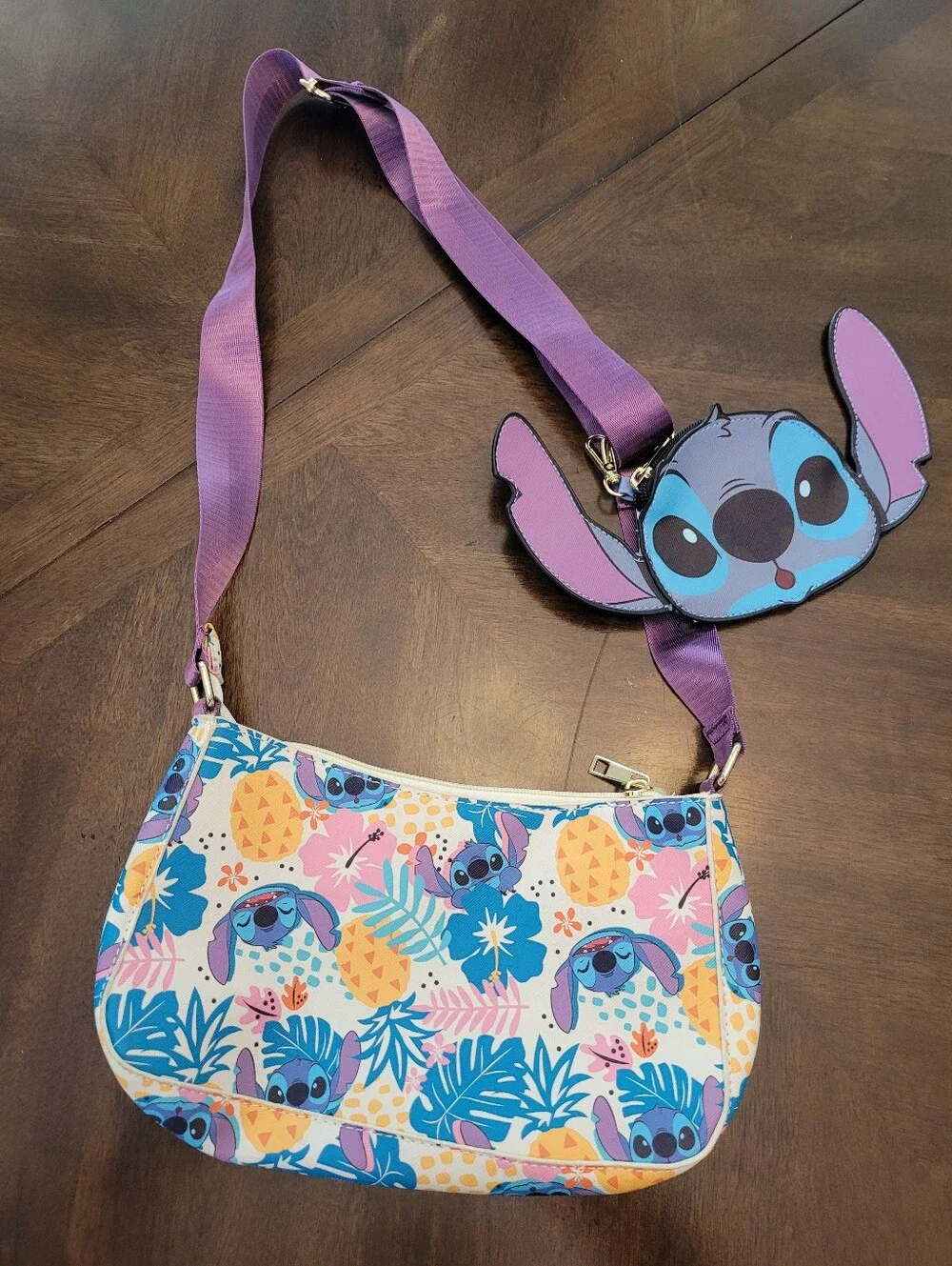Disney Stitch Tropical Kids Crossbody Bagdisney with change purse.